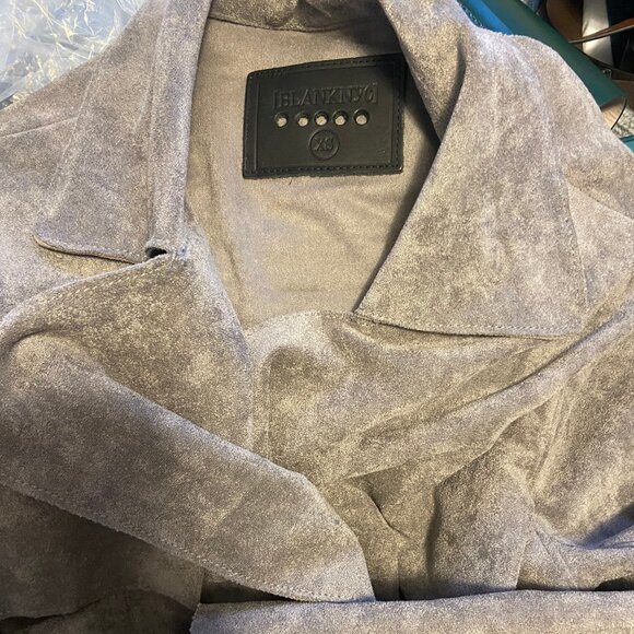 BLANKNYC Belted Faux Suede Trench Coat XS - Picture 3 of 3